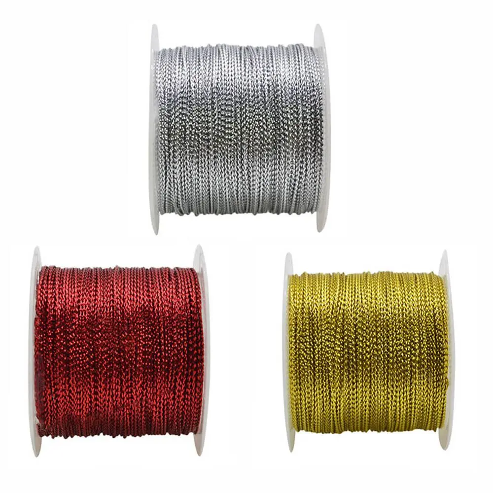 Gold Silver Red 20 Meters 1mm Tag Line No-slip Clothing Cord Necklace Bracelet Making Cord Thread String DIY Rope