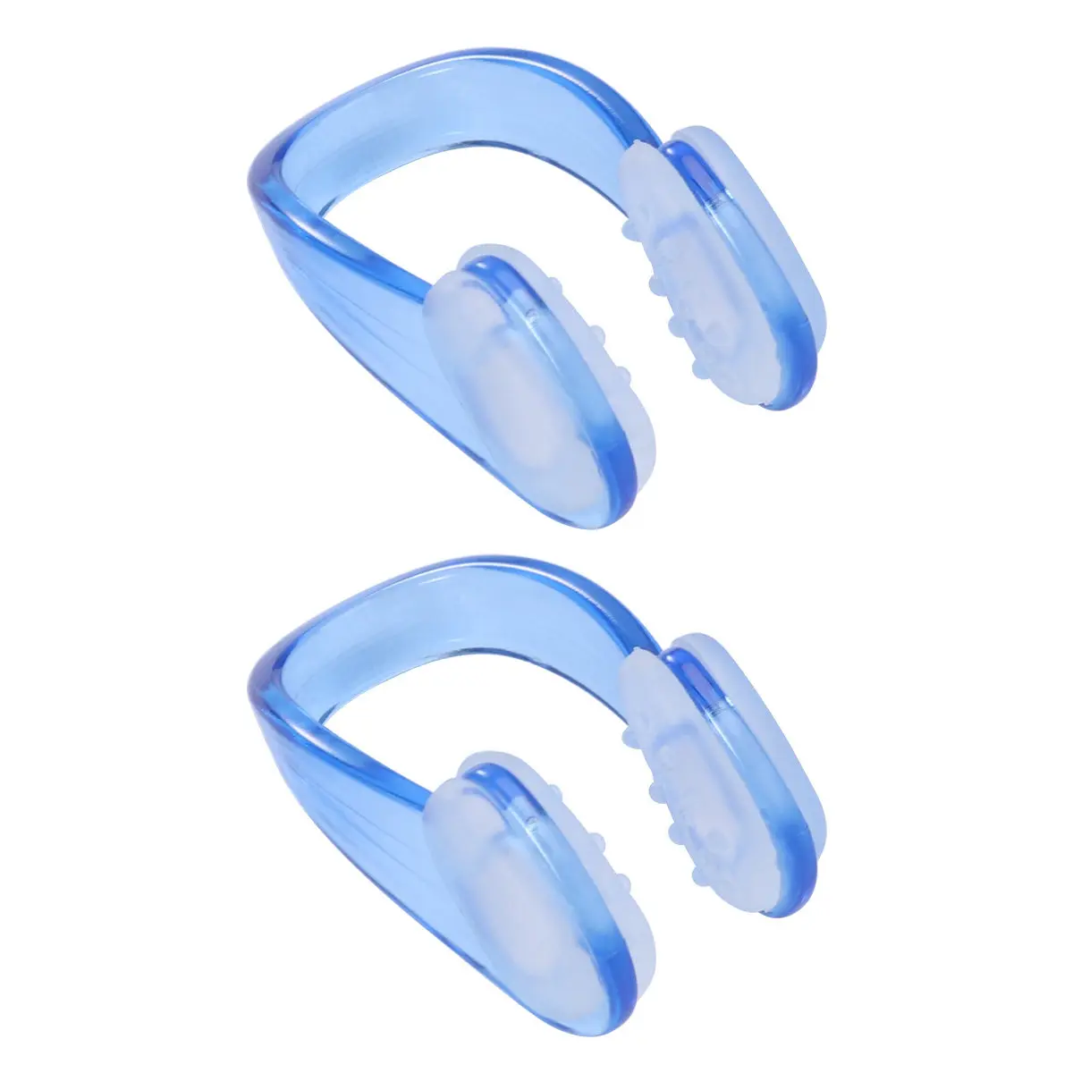 2Pcs Swimming Nose Clip Blue Silicone Padded Nose Protector Adult Sports Swimming Nasal Splint Swim Sets