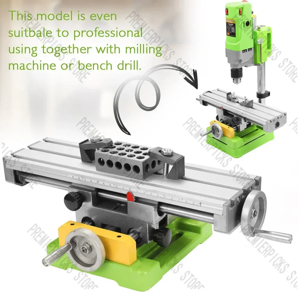 MINIQ BG6350 Multifunction Drill Vise Fixture Working Table Mini Precision Milling Machine Worktable HT2747