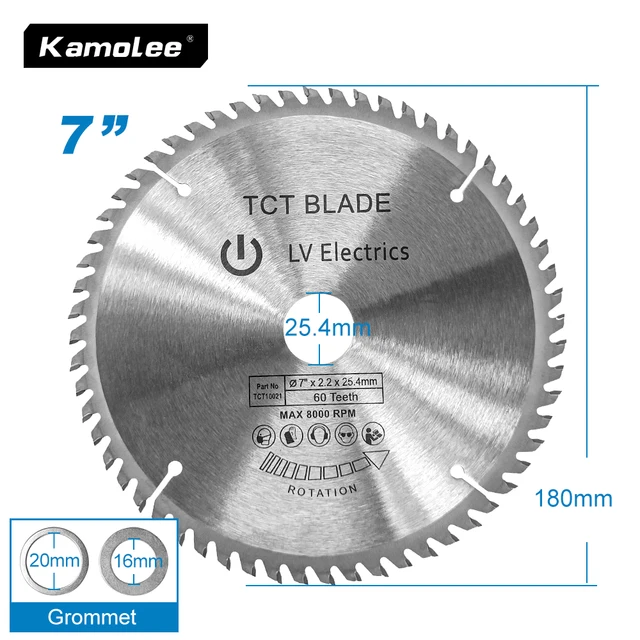 【Wybór】Kamolee 5 cali/7 cali elektryczna tarcza do piły tarczowej Cięcie stali, aluminium, żelaza, metalu, drewna, tworzywa sztucznego itp.