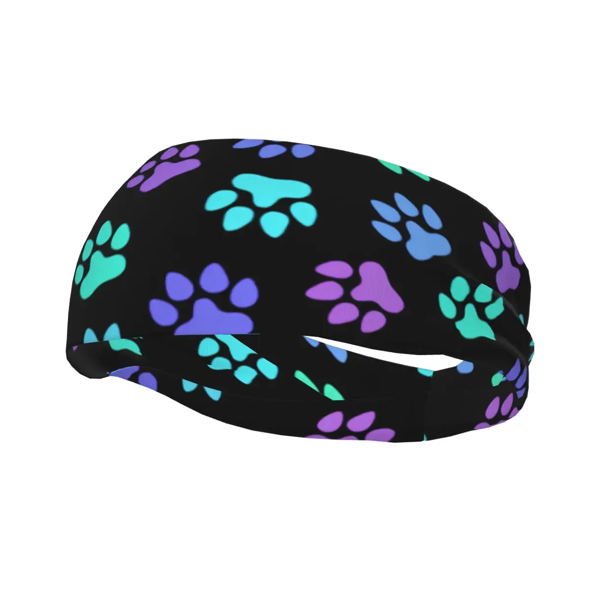 

Headband Colorful Cat Dog Footprints Headwrap Hairband for Tennis Gym Fitness Headwear Hair Accessories