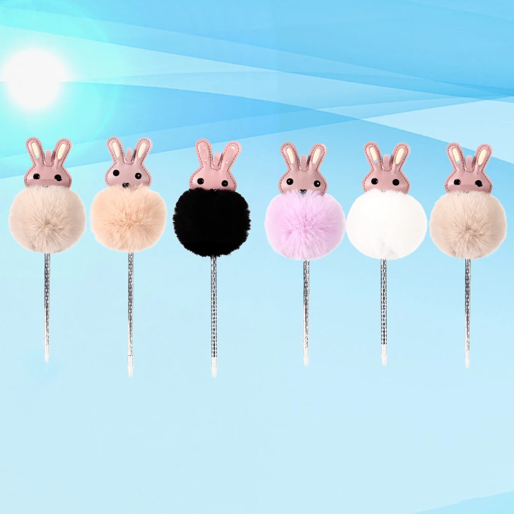 

Набор из 6 гелевых ручек «Кролик» для плавного письма, 0,55 мм, с цветными чернилами, креативные шариковые ручки, школьные принадлежности для студентов