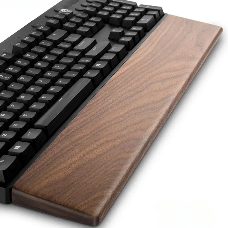 Walnut Wood Keyboard Hand Support, Storage Shelf, Wrist Cushion, Fatigue Relief, Palm Rest, Ergonomic Hand Pad, Comfortable Prop