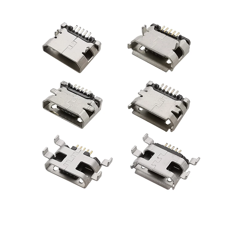 5-pinowe złącze Micro USB Port żeński Jack Wtyczka lutownicza SMD SMT Android Telefon Gniazdo ładowania danych 5P MicroUSB DIY Adapter naprawczy