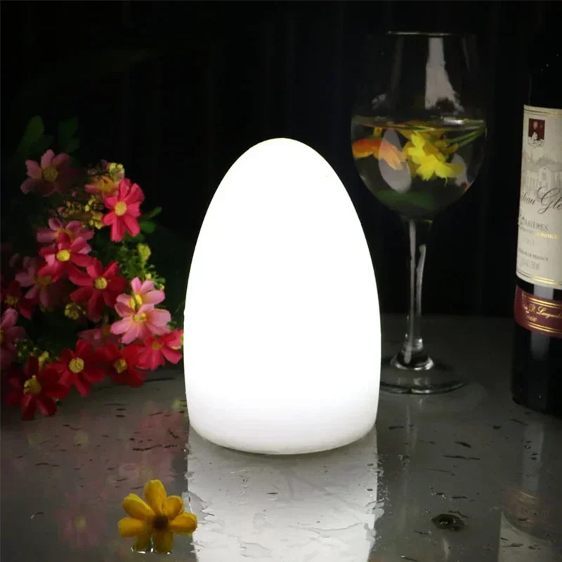 ULANI Modern Led Atmosphere Desk Lamp Creative Egg Shaped Table Light Luminescence Color Waterproof Decor Restaurant Kty