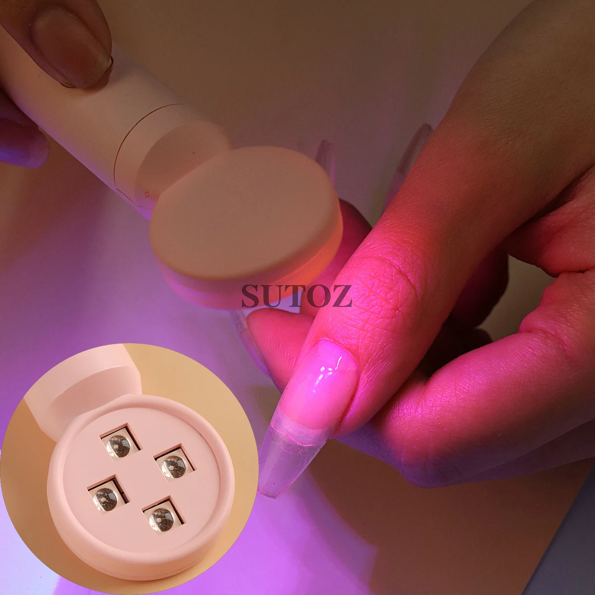 1 Stuks Mini Nail Lamp Droger Draagbare Uv Led Enkele Vinger Sneldrogende Gel Uitharding Beroep Manicure Apparatuur Lamp Lebscm01