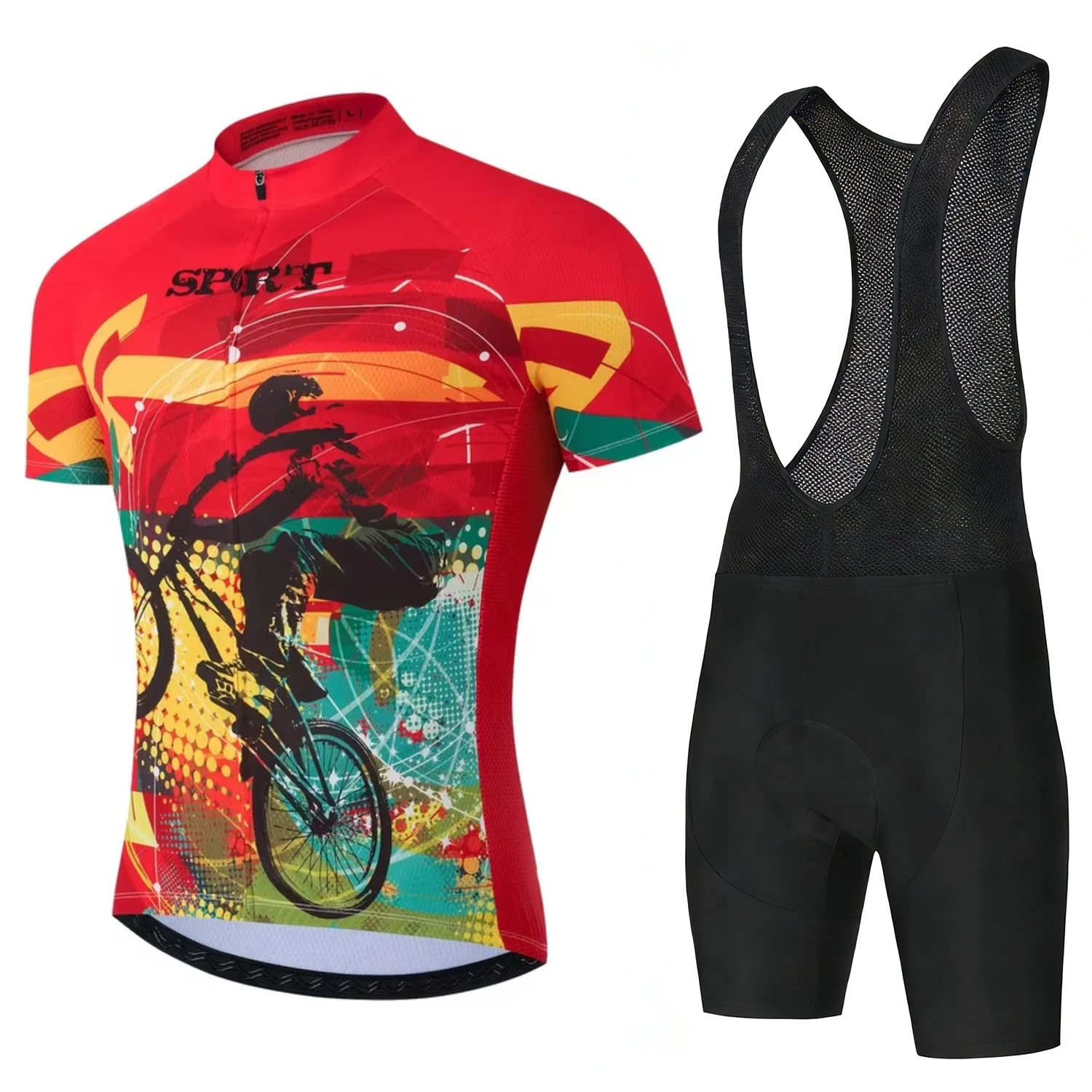 AliExpress NONE Bicycle Pants Team Set Men's Cycling Jersey Man Sports Sets for Men Clothing Mens Cycling Clothes Jacket Mountain Bike Bycicle