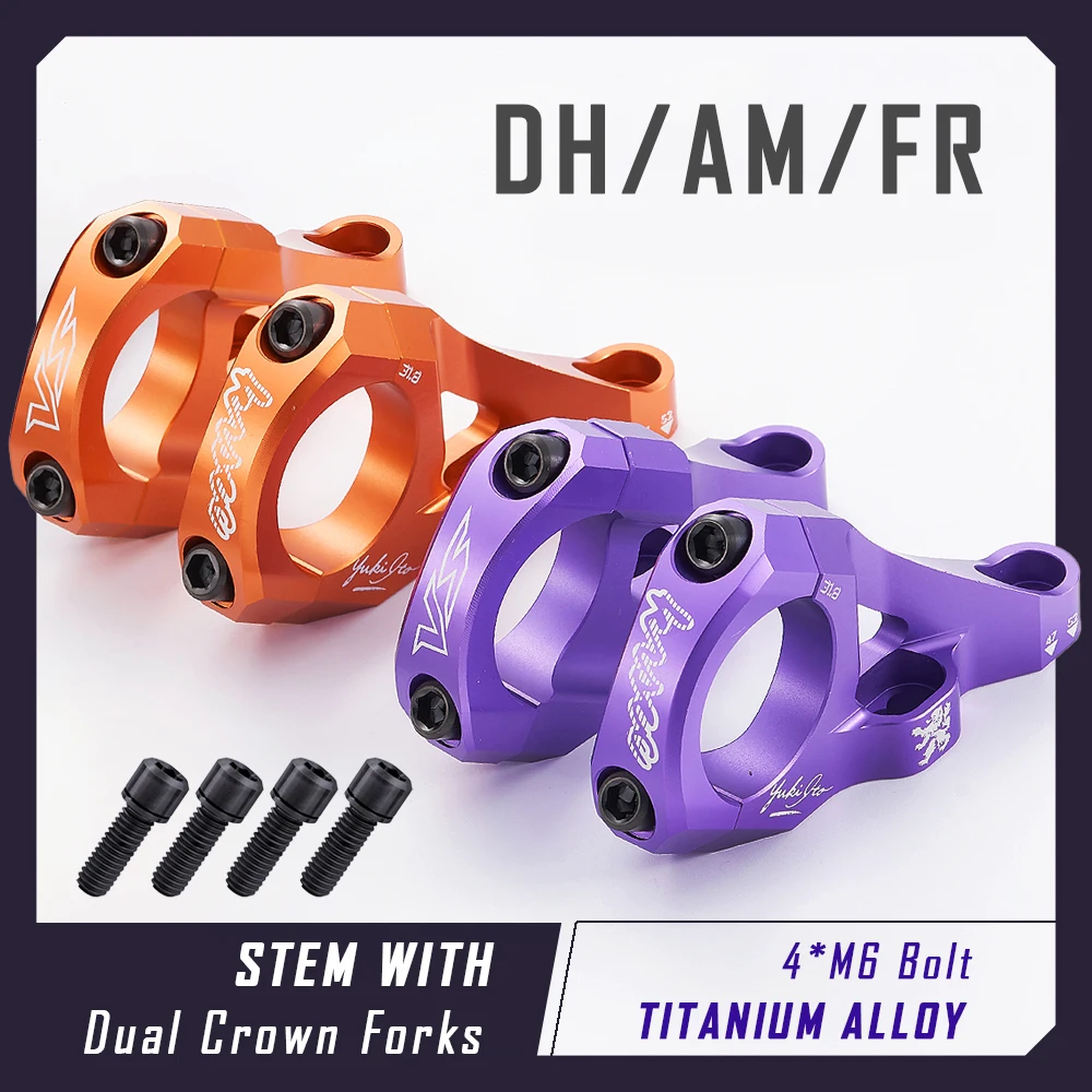 

Вынос руля для горного велосипеда KRSEC MTB + болты TC4 M6, алюминиевый сплав с ЧПУ, для даунхилла, 31.8 мм, аксессуары для велосипедов DH/AM/FR