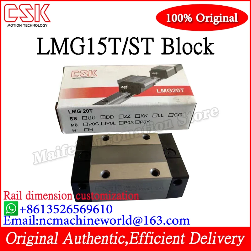 New Original Taiwan CSK Linear Guide Slider LMG15T LMG15ST LMG 15ST Block LMG 15T LMG15 Guideway Carriage