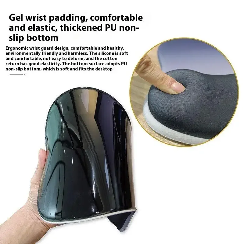 Gradiente ergonomia mouse pad confortável suporte de pulso antiderrapante mouse tapete macio mousepad descanso de pulso computador silicone mouse pad