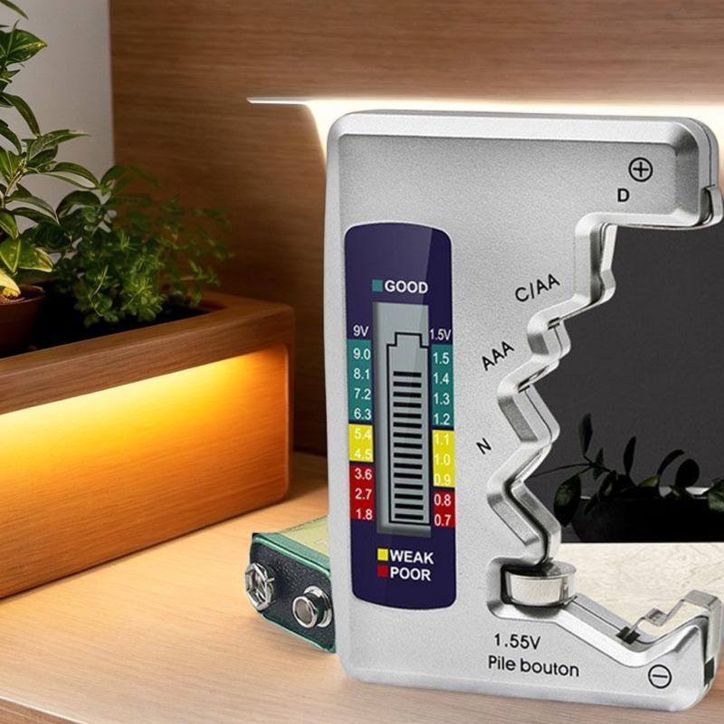  Digital Battery Tester LCD Display N /AAA/CAA/D/1.5V Button Cell Battery Capacity Check Detector Capacitance Diagnostic Tool 