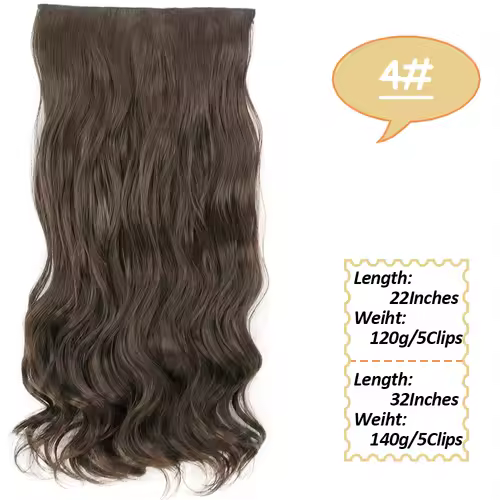 NICESY Synthetic Long Wavy 5 Clips Hair Extensions 22Inch/32Inch Clip On Hair Extensions High Tempreture Fake For Women - Image 8