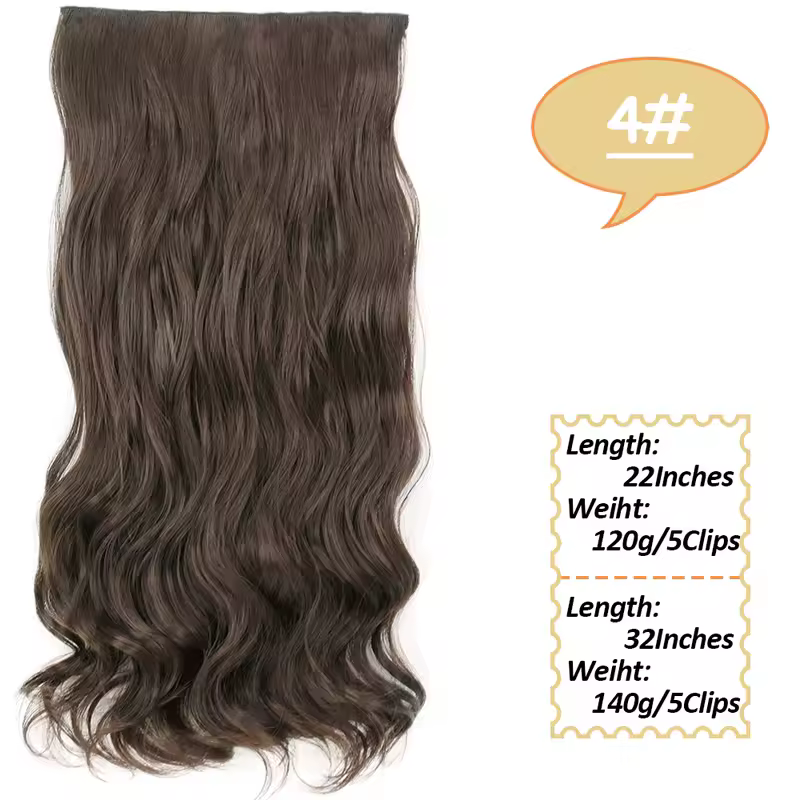 NICESY Synthetic Long Wavy 5 Clips Hair Extensions 22Inch/32Inch Clip On Hair Extensions High Tempreture Fake For Women - Image 8