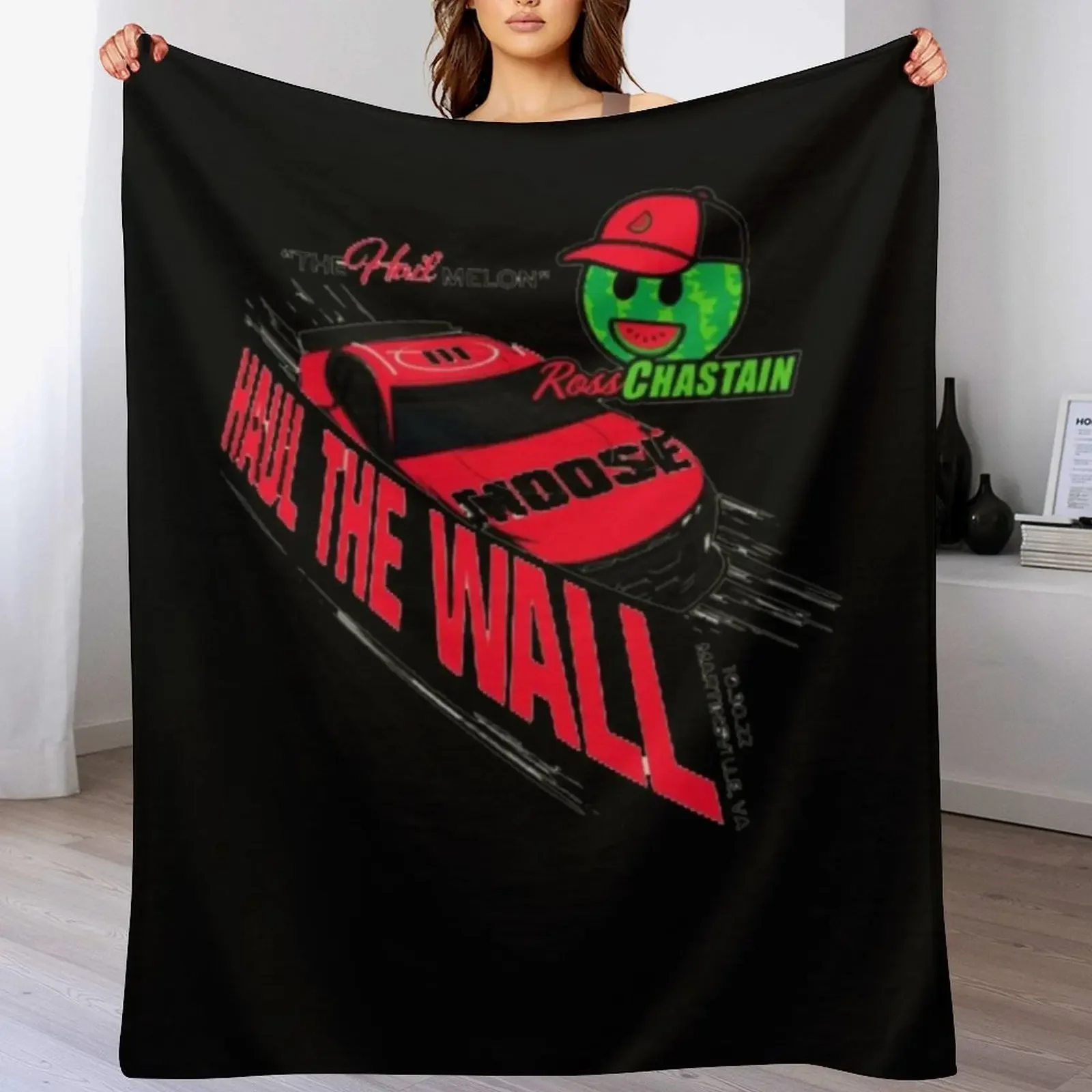 

Ross Chastain Haul The Wall Hail Melon Throw Blanket blankets ands cosplay anime anime Flannel Fabric Blankets
