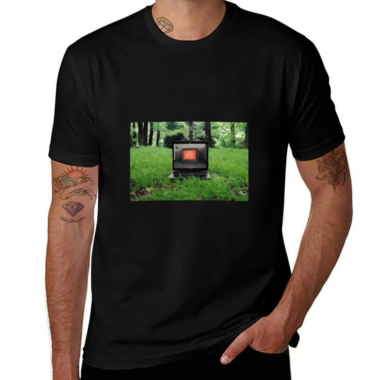 Lifestyles of the Laptop Cafe T-Shirt Basic Crew Neck Short Sleeve Top