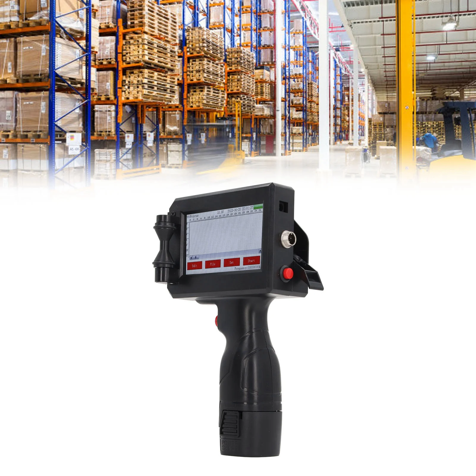 

Inkjet Printer AC110‑240V 12.7mm Printing Height Adjustable Inkjet Printing Machine Portable for QR Barcodes Images Time