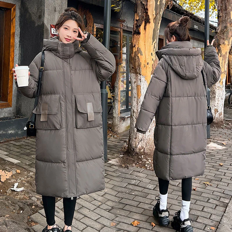 Down Padded Jacket Women Long 2025New Autumn Winter Warm Coat Padded Jacket Tide Korean Version Of Fashion Temperament Loose Top