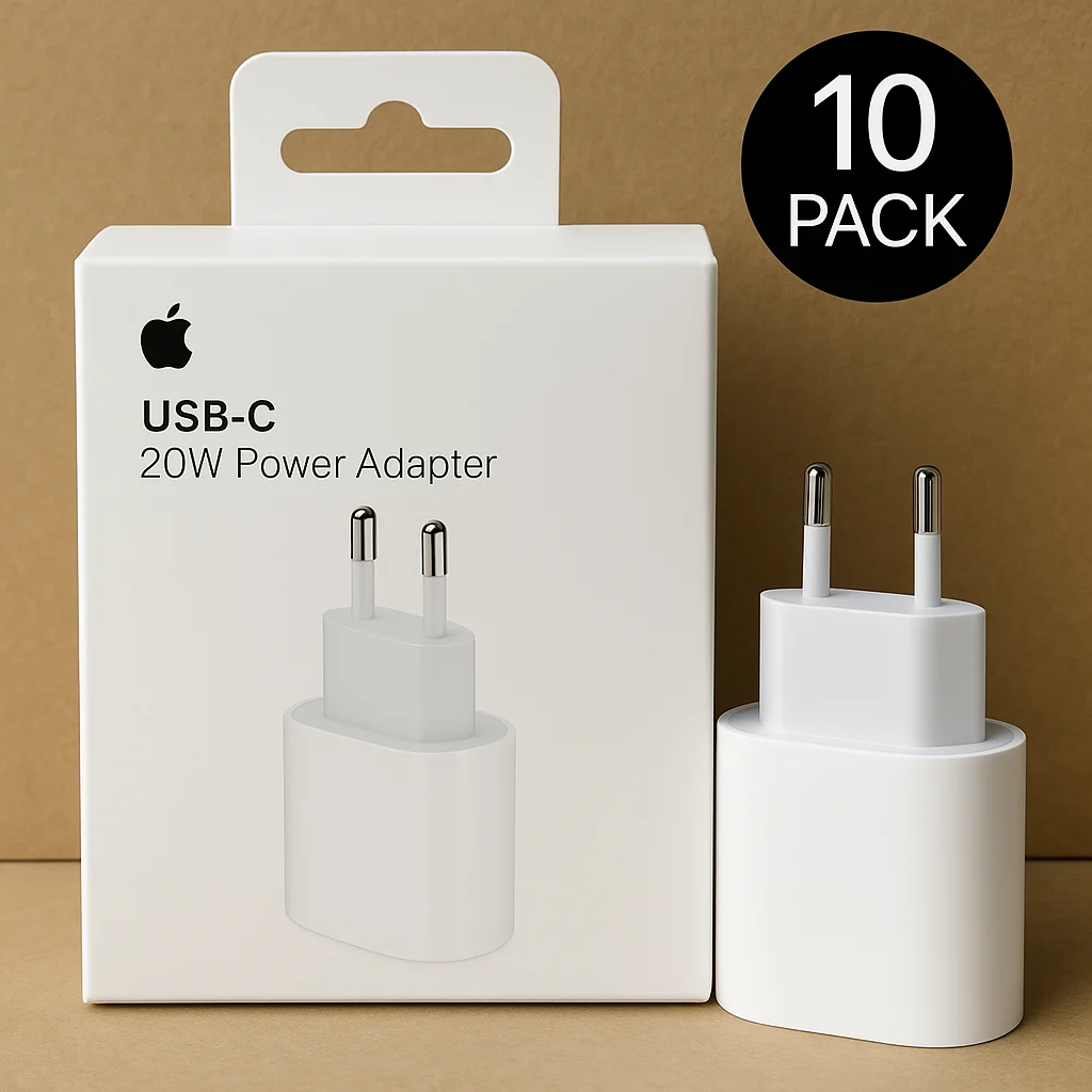 10 قطع أبل 20 وات USB-C محول الطاقة الأصلي آيفون 16 15 برو ماكس بلس ميني