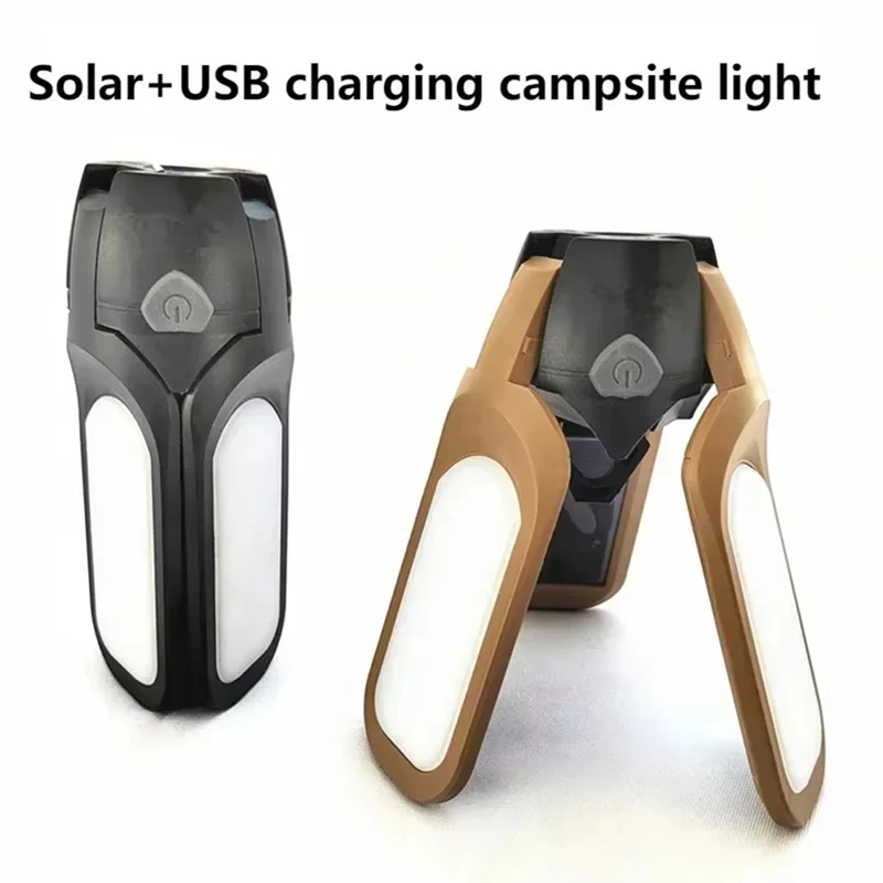 ABLJ Solar Camping Light - USB Rechargeable, High Brightness, Portable For Outdoor, Travel, Emergency, Tent Lighting