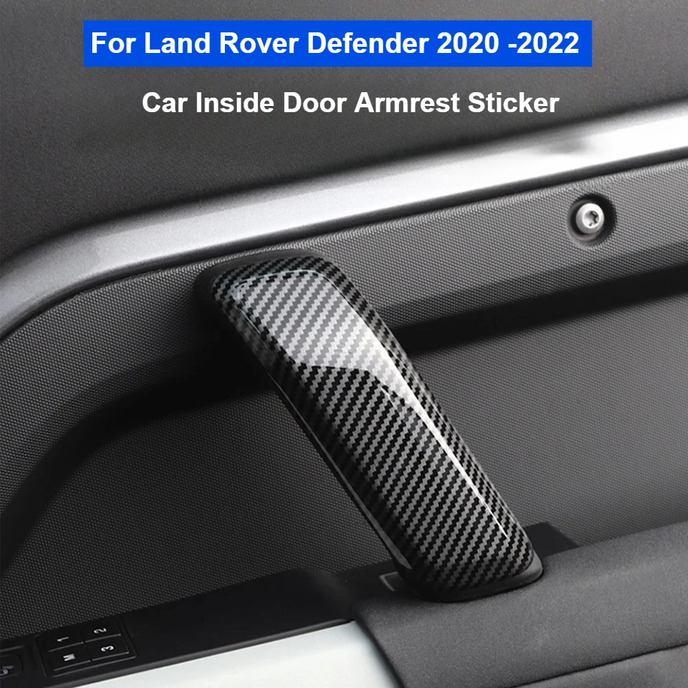 

For Land Rover Defender 90 110 2020 2021 2022 Carbon Fiber Car Inner Door Armrest Decoration Sticker Inner Handle Sequin Sticker