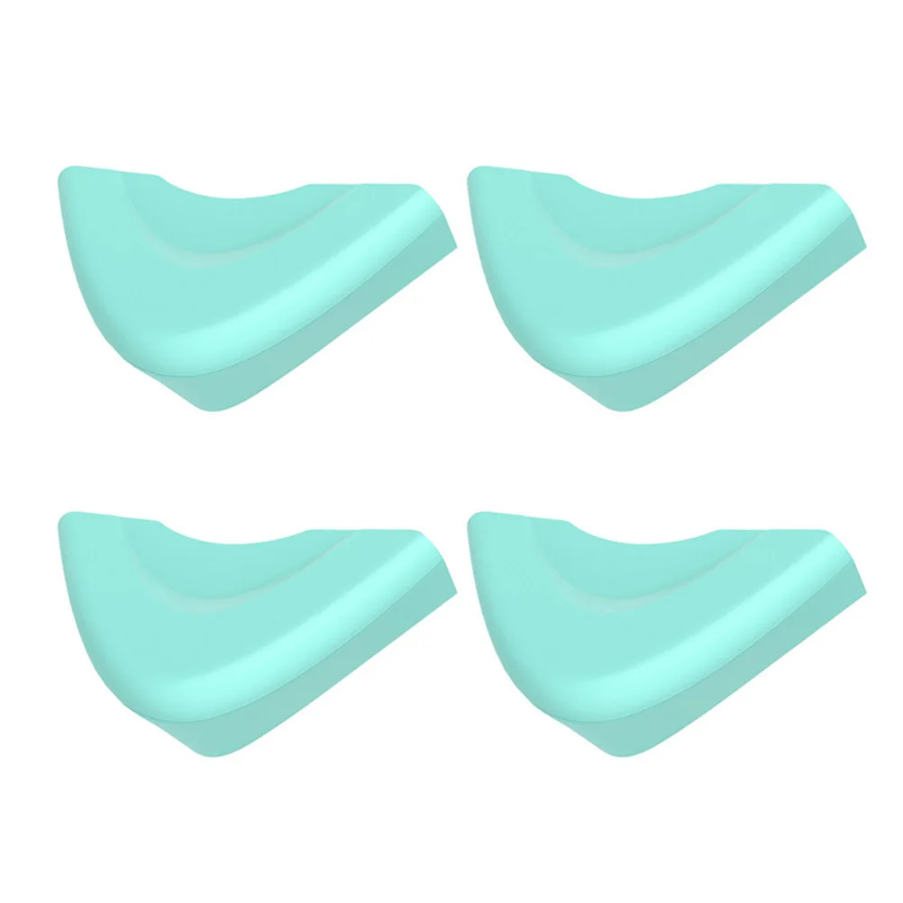 4 قطع من واقيات الزوايا المصنوعة من السيليكون الناعم لطاولة أمان الأطفال ومضادة للتحطم وواقي حافة الأثاث باللون الأخضر الفاتح