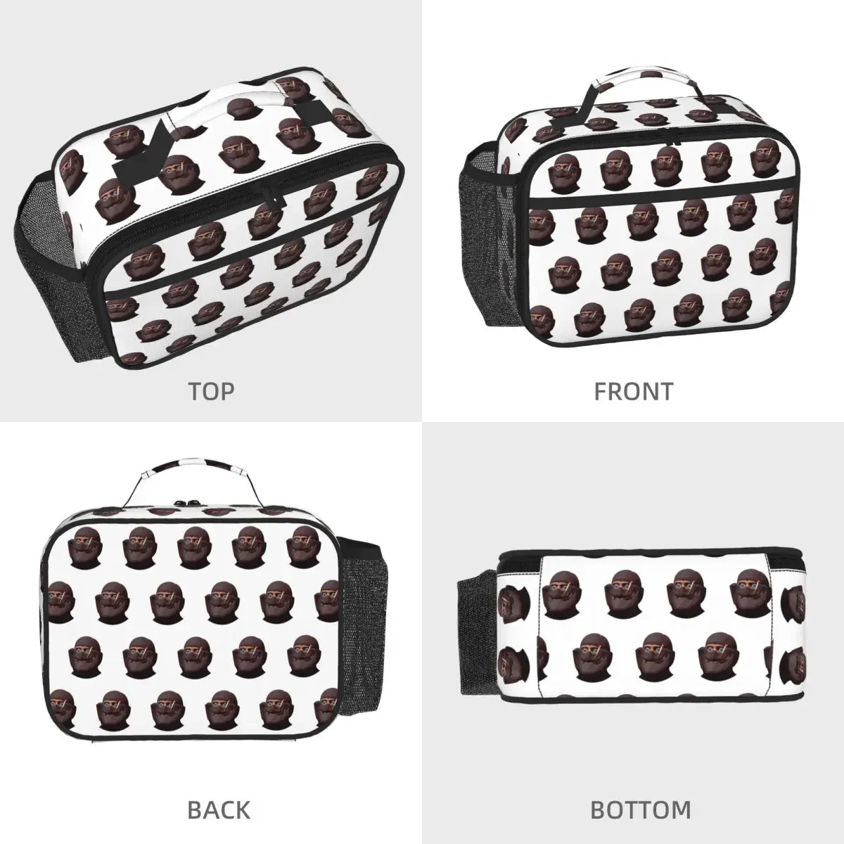 Team Fortress 2 TF2 Spy Gmod Face Funny Meme Red Insulated Lunch Bag for Women Office Cooler Thermal Food Box Tote Lunch Boxes