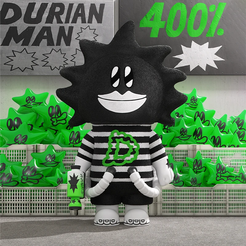 POP MART MEGA SPACE MOLLY 400% LALA COMPANY-DURIAN MAN Édition limitée Limitée à 1 pièce par identification utilisateur