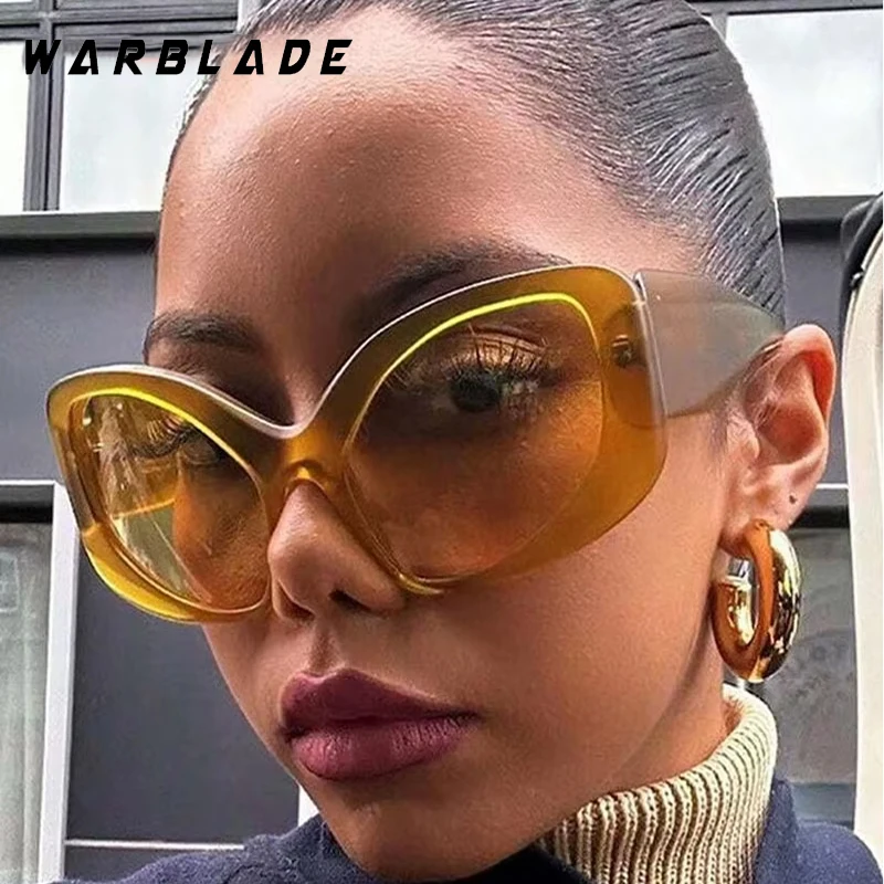 

Oversized Cat Eye Sunglasses Women New Luxury Brand Designer Vintage Y2k Punk Glasses Men Summer Traveling Driving Shades UV400