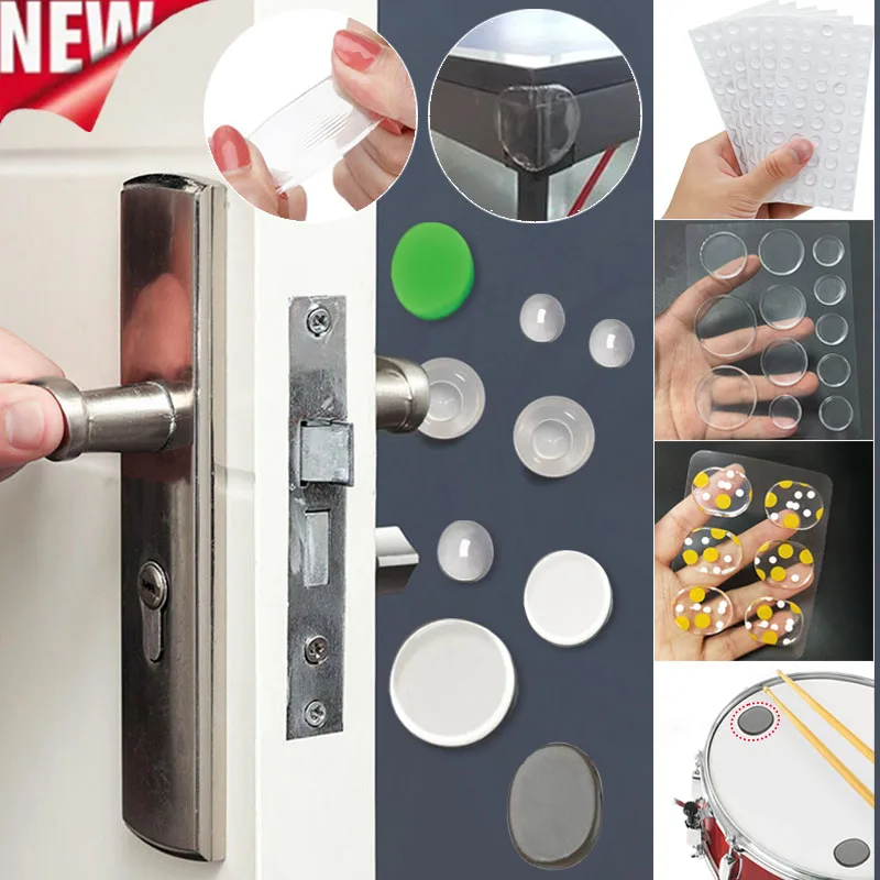 Selbst klebender Tür stopper Gummi verhindert ein lautes Puffer kissen. Selbst klebende Puffer pads, nicht markierende, stumme Pufferst reifen