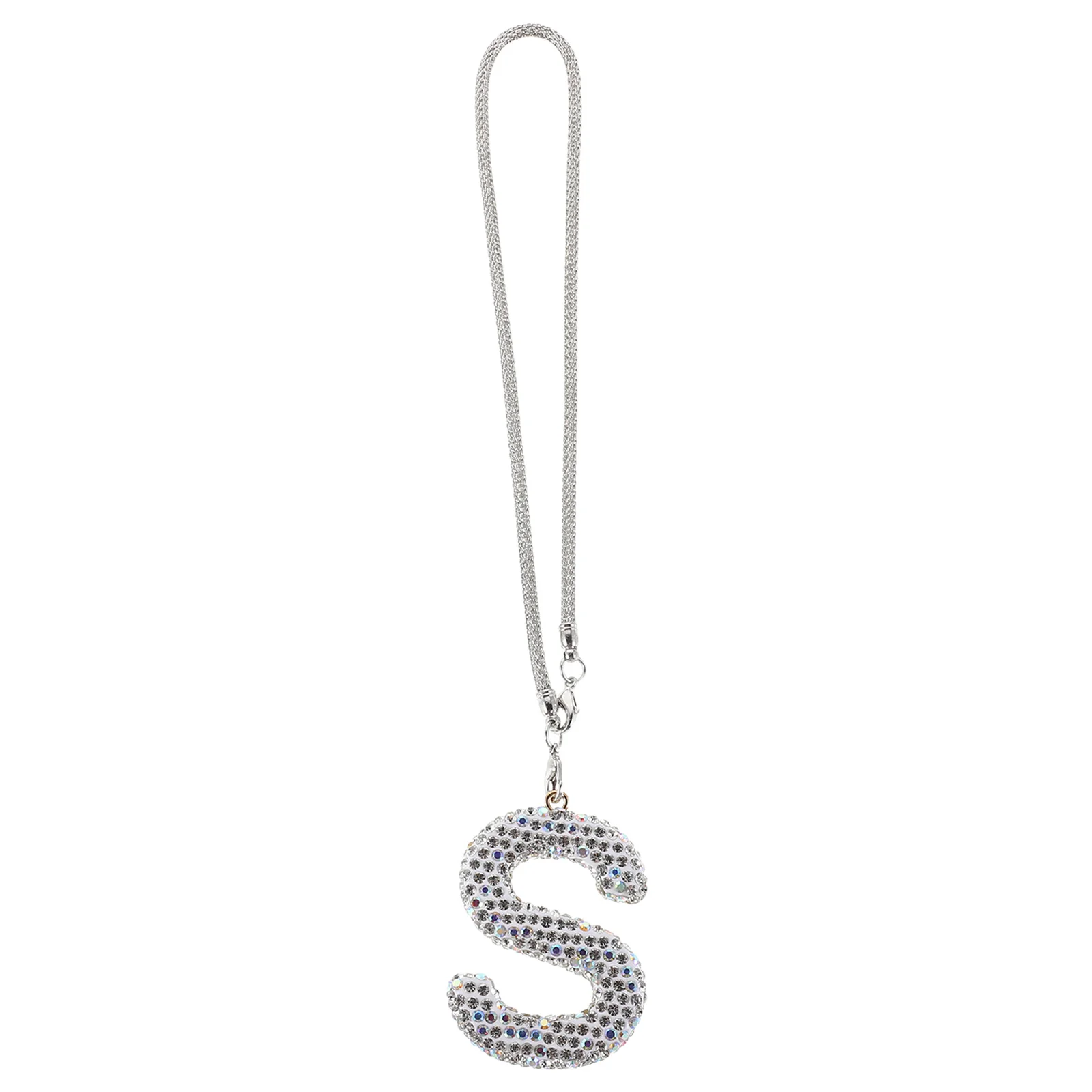 

Crystal Car Hanging Pendulum Rhinestone Letter Decorative Mirror Accessories Charm Rear View Mirror Ornament Pendant