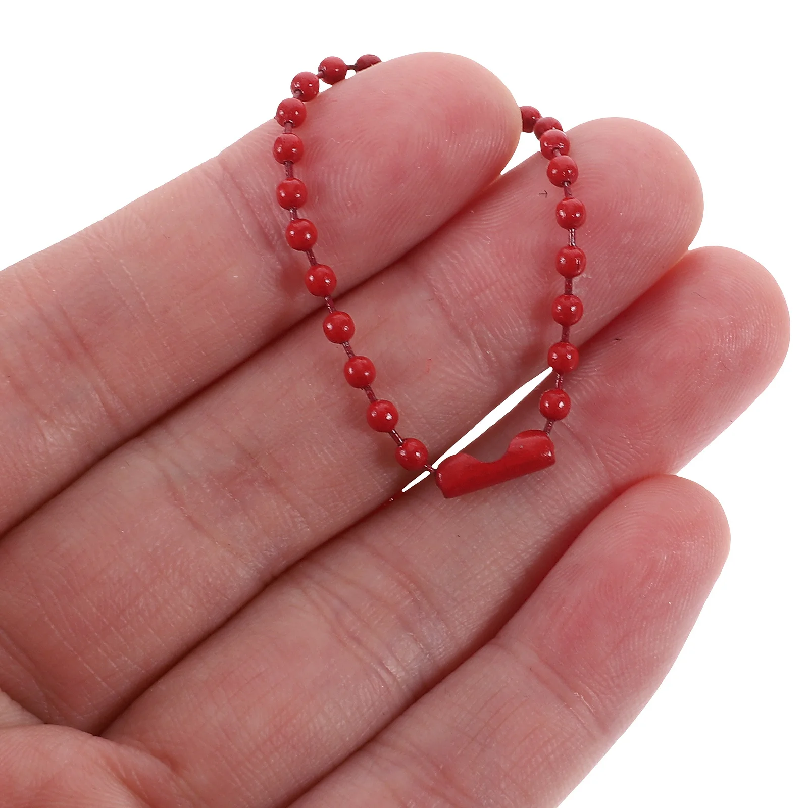 

100 Pcs Dog Tags Chain Bracelet Beaded for Crafts Christmas Decoration Chains Jewelry Making Keychain