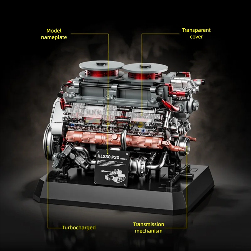 1200 + قطعة محرك خزان النمر محاكاة الطوب نموذج محرك بناء لتقوم بها بنفسك كتل ألعاب فنية للأطفال الأولاد الكبار الهدايا الإبداعية #5