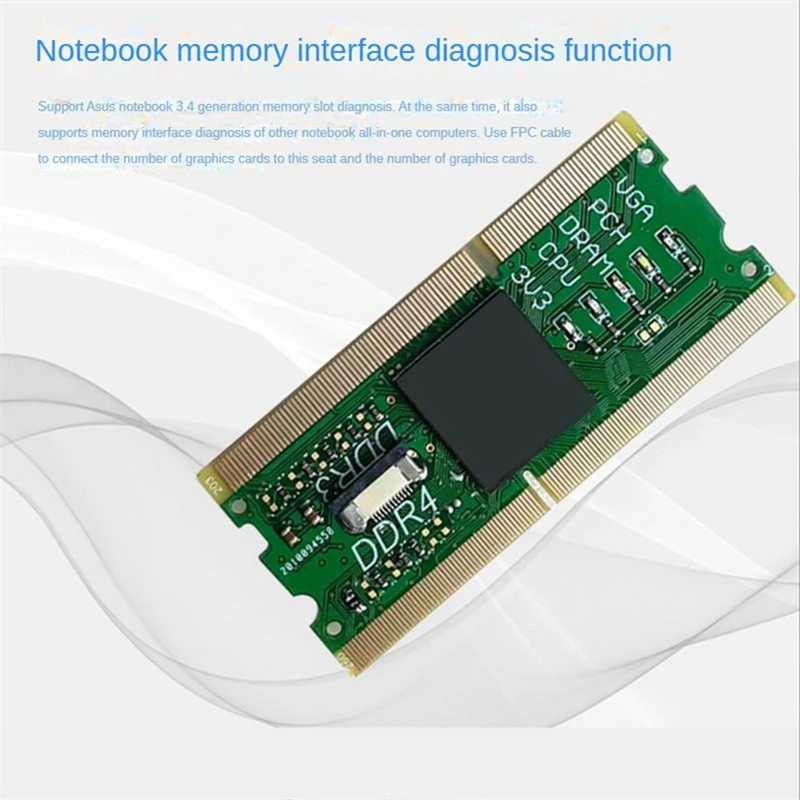 Laptop/Desktop Motherboard Memory Slot DDR3/DDR4 Diagnostic Analyzer Test Card Notebook For DDR3/4 Repair