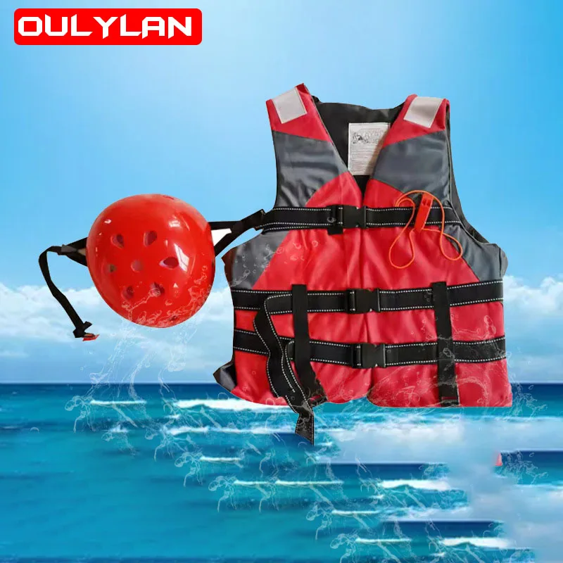 Oulylan Outdoor Adult Safety Swimming Boating Life Vest Puddle Jumper Polyester Ski Drifting Water Sports Man Jacket