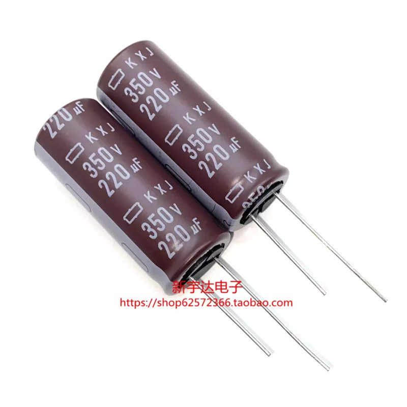 10-100PCS KXJ high-frequency long-life 220UF 350V original electrolytic capacitor 350V220UF 18X45 Black Diamond