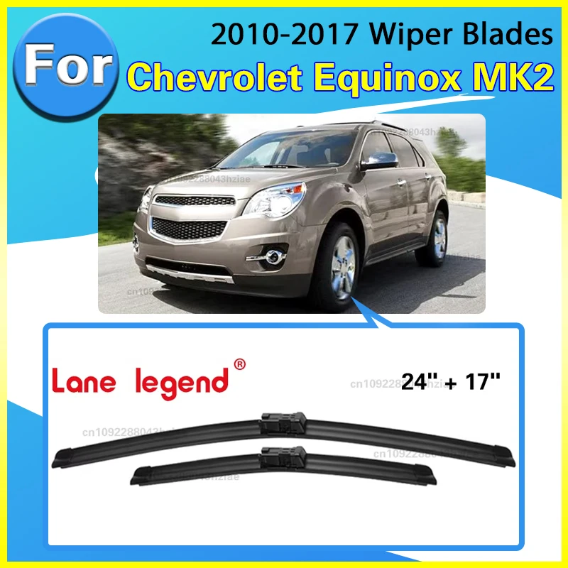 Escobillas Limpiaparabrisas Delanteras LHD para Chevrolet Equinox MK2 2010-2017, Escobillas para Parabrisas, Limpiaparabrisas para Auto, 24"+17"