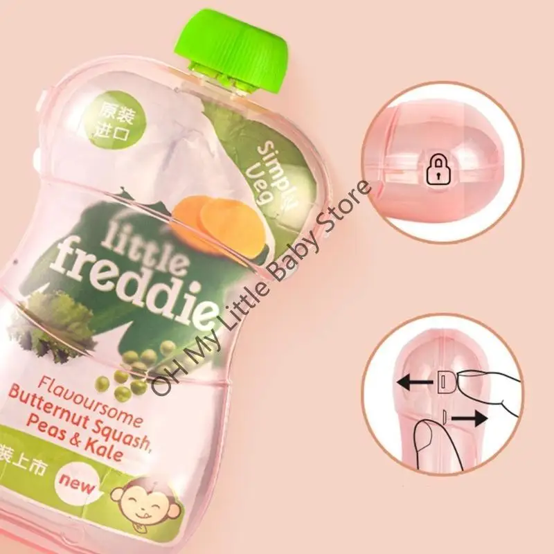 M76c suporte bolsa alimentos recarregável para a maioria sacos aperto alimentos para bebês suportes caixa