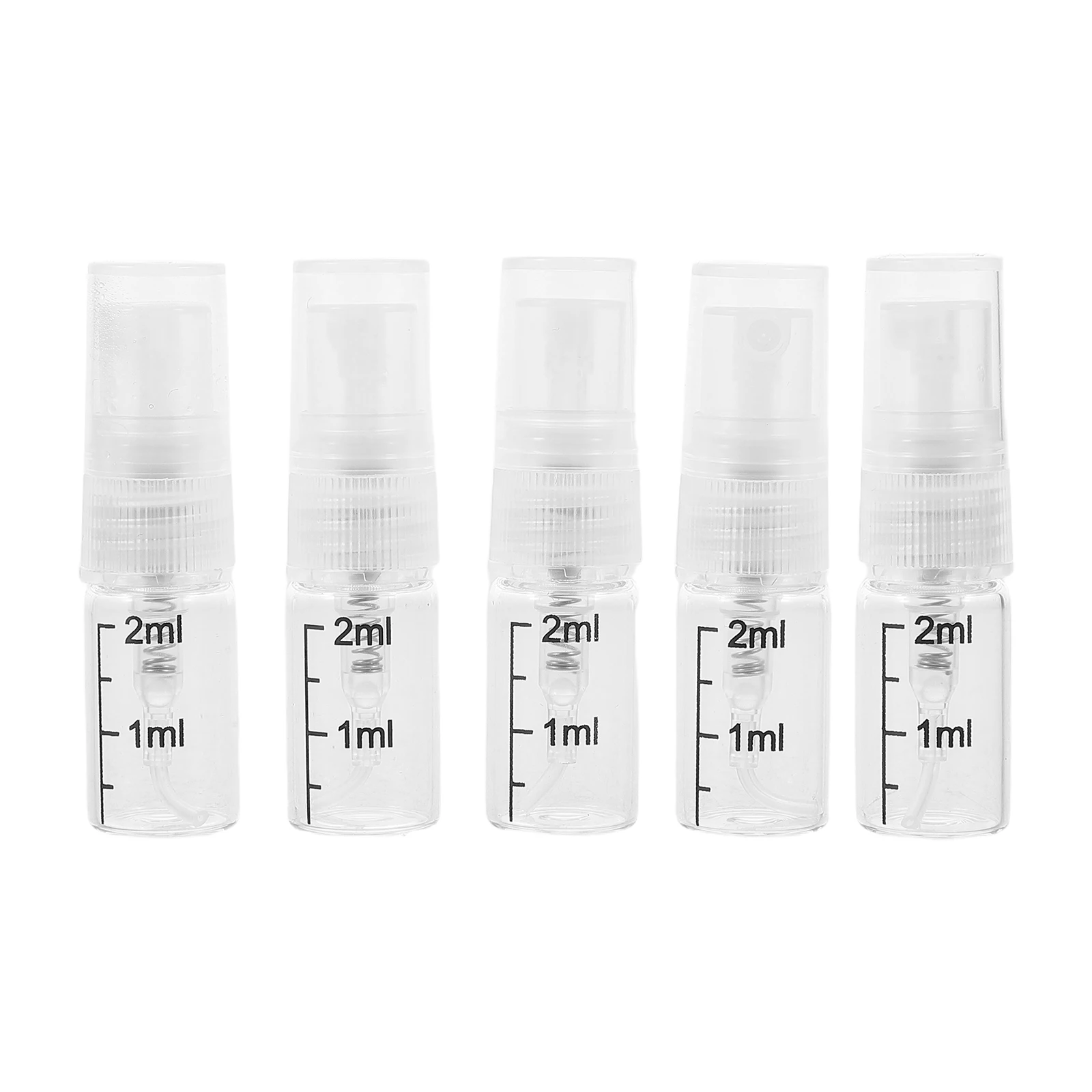 

5pcs Mini Glass Spray Bottle 2Ml Refillable Portable Fine Mist Atomizer For Perfume Essential Oils Travel Size Empty Container