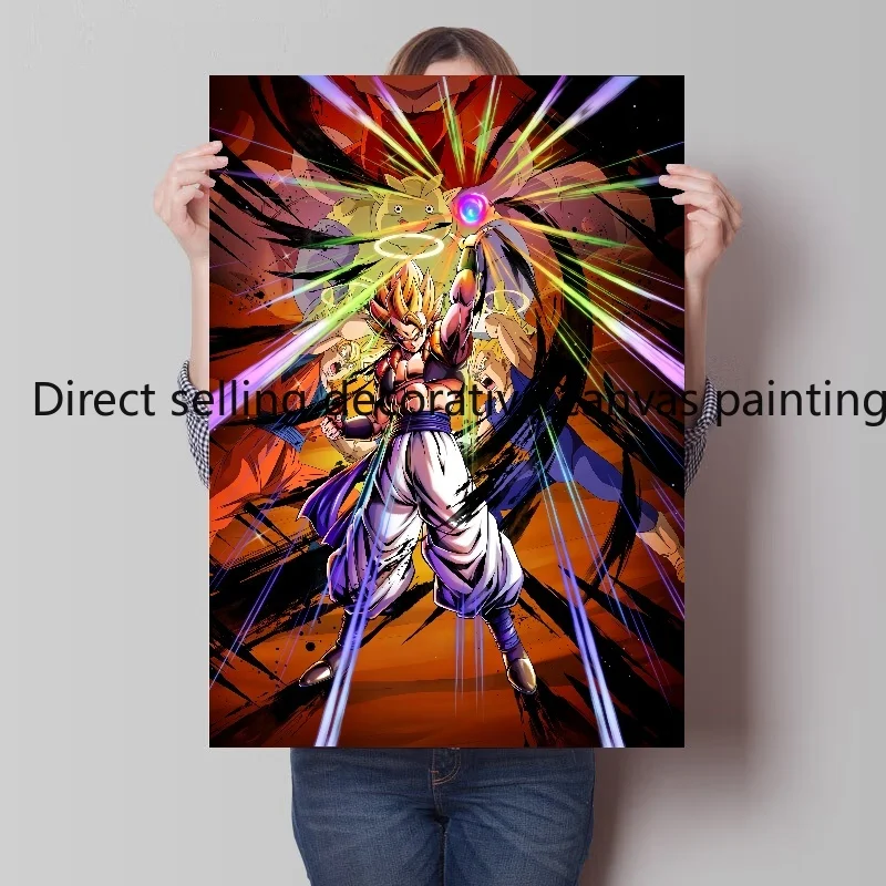 Lukisan kanvas antik Anime Super Saiyan Goku Gohan gambar seni dinding gambar bola naga dekorasi rumah kamar tidur Poster