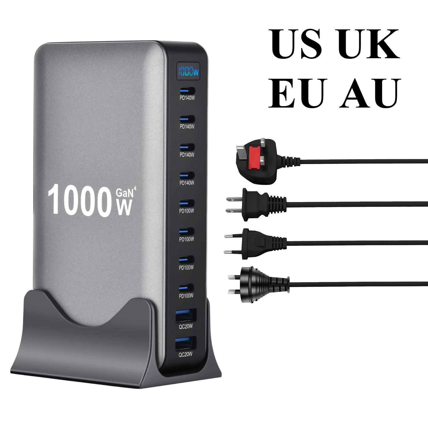 1000w-gan-fast-charge-30-usb-type-c-quick-charger-10-port-5c-3a-pd-charger-for-mobile-and-tablets-portable-and-convenient