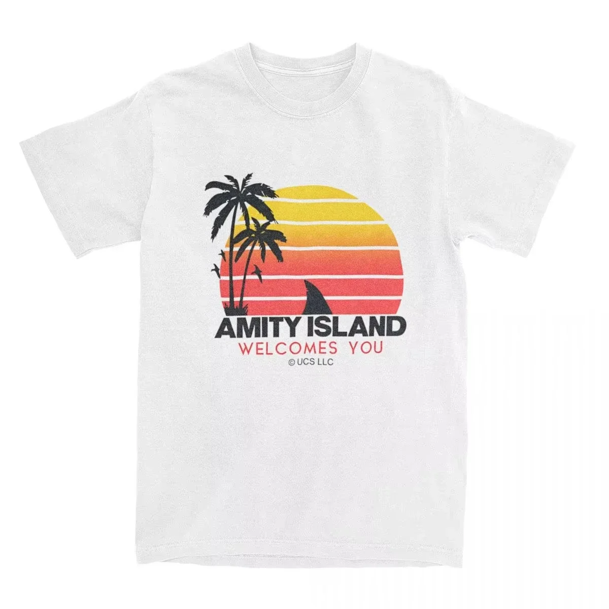 Men's T-Shirts Jaws Movie Amity Island Welcomes You. Birthday Party Gifts. Officially Licensed Merch. Awesome