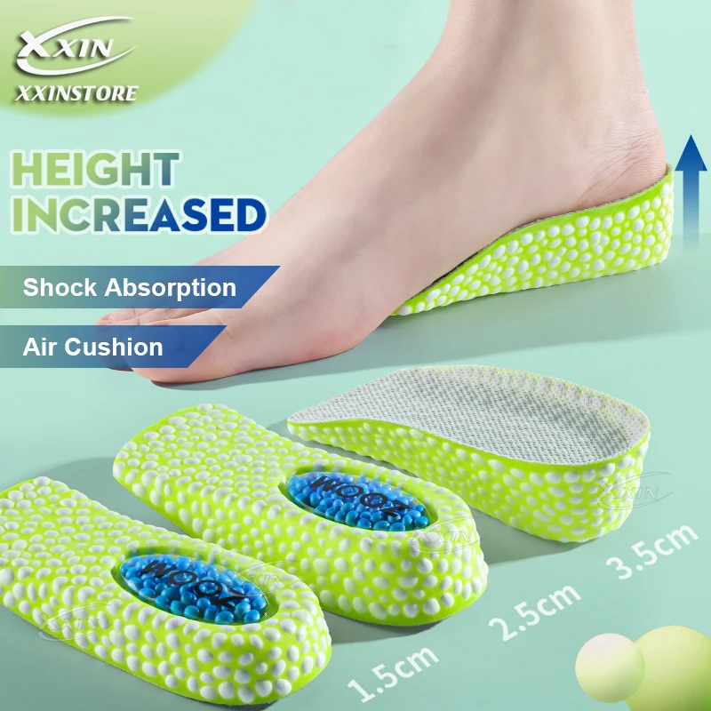 

【Xxin】1.5/2.5/3.5cm Height Increase Insoles Air Cushion Heel Pad Shoe insert for Men and Women