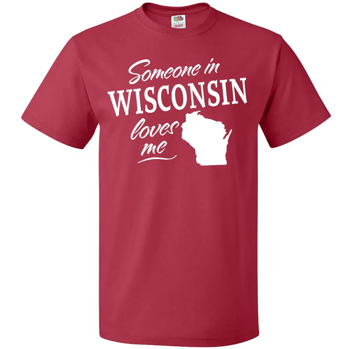 Inktastic Someone In Wisconsin Loves Me T-Shirt State Home Grandparents Kids