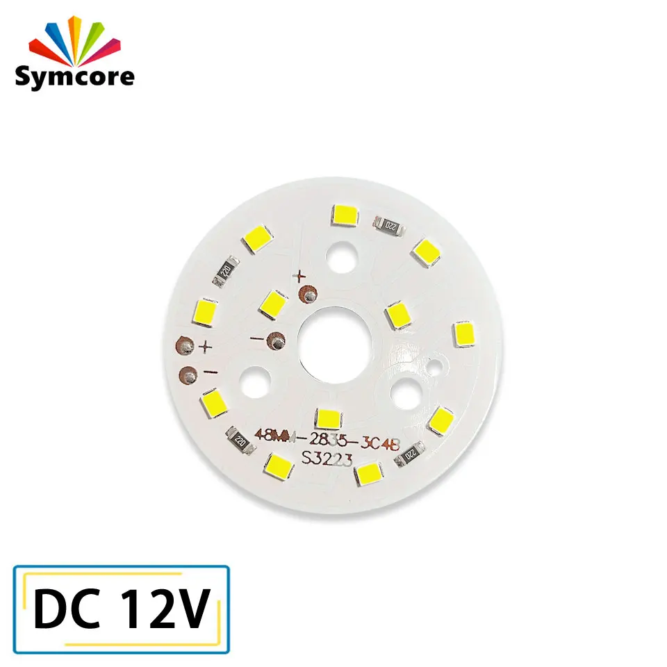 

10Pcs SMD2835 SMD Light Source Panel DC12V LED Bulb Lamp Downlight Aluminum Substrate Solar Energy Transformation Lamp Pane