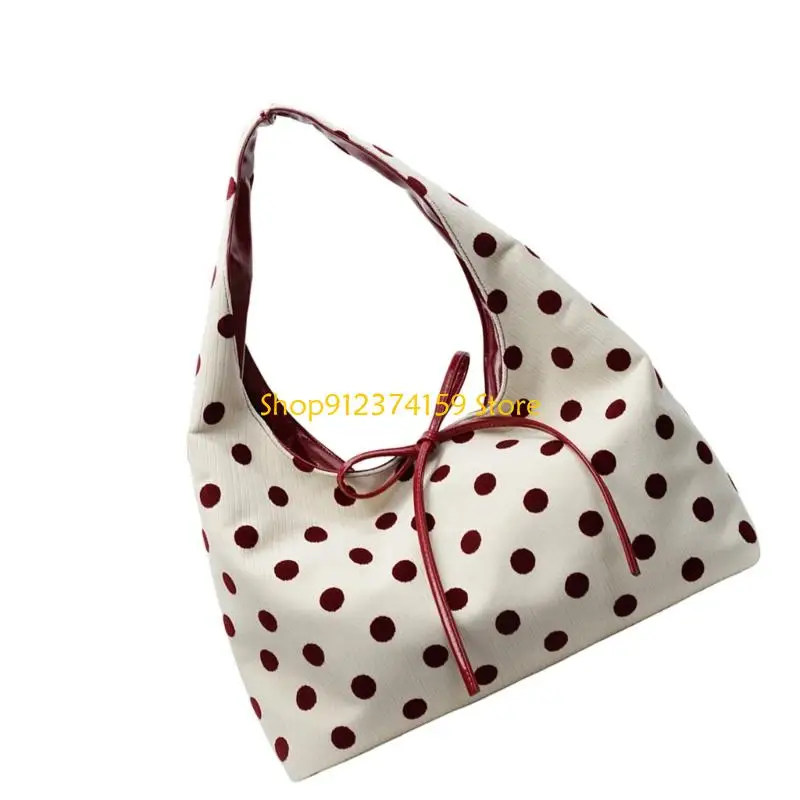 

G5AE Shoulder Bags for Women,Sweet Polkas Dot Hobos Toted Handbags Spacious Clutches Purse with Buckles Closure for Work Travel