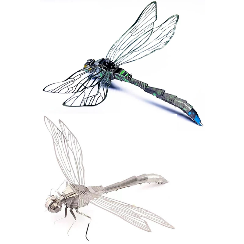 New Mini 3D Metal Puzzle Insect Model DIY Handmade Toy Dragonfly Puzzle Learning Education Toys for 14+y Metal Earth Gift Toys