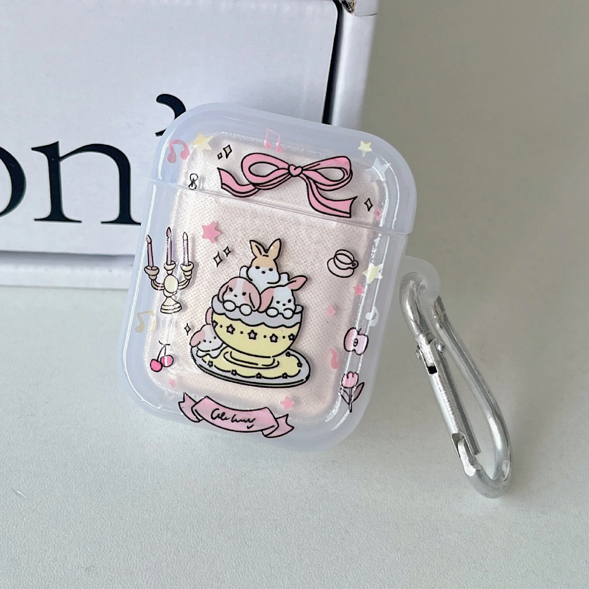 Custodia Bluetooth Wireless per AirPods1/2 AirPods3 AirPods pro e custodia per auricolari con motivo a gatto in tpu pro2 con portachiavi