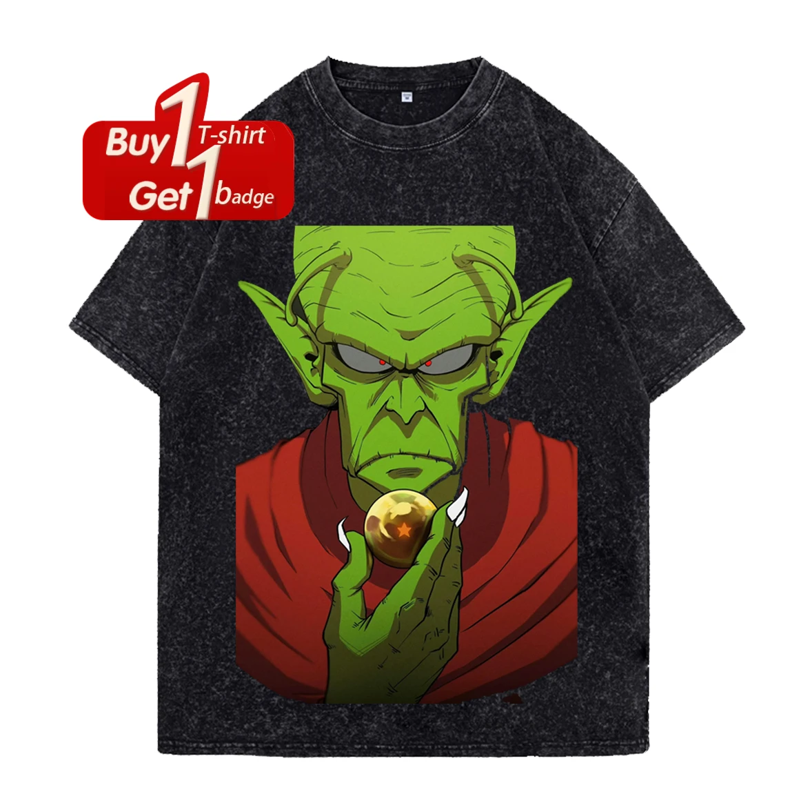 

Summer Y2k Clothes Short Sleeve Tee Anime Dragon Ball Piccolo Goku Men's T Shirt Vintage Washed Women Oversized T-shirt Gym Top