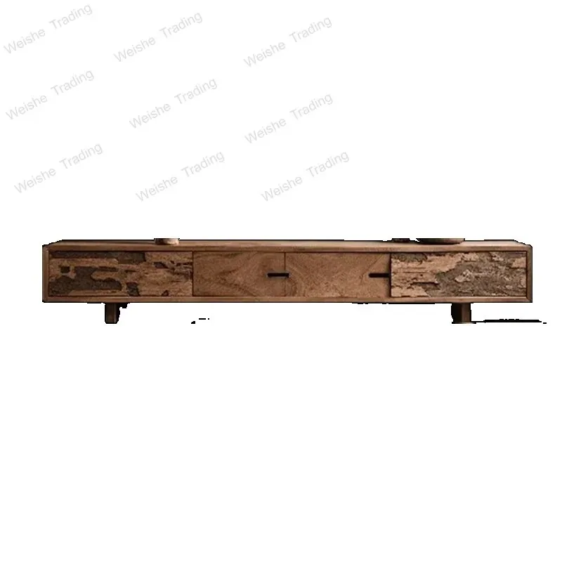 

Wooden Living Room TV Stands Advanced Minimalist Designer Floor Bedroom TV Cabinet Modern Nordic Log Furniture