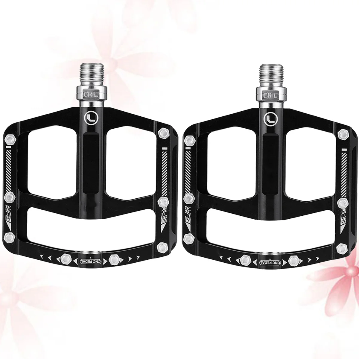 

1Pair Bicycle Pedals Aluminum Alloy Mountain Bike Flat Pedal Non-Slip Waterproof Platform Pedal for Long Ride Comfort Efficient